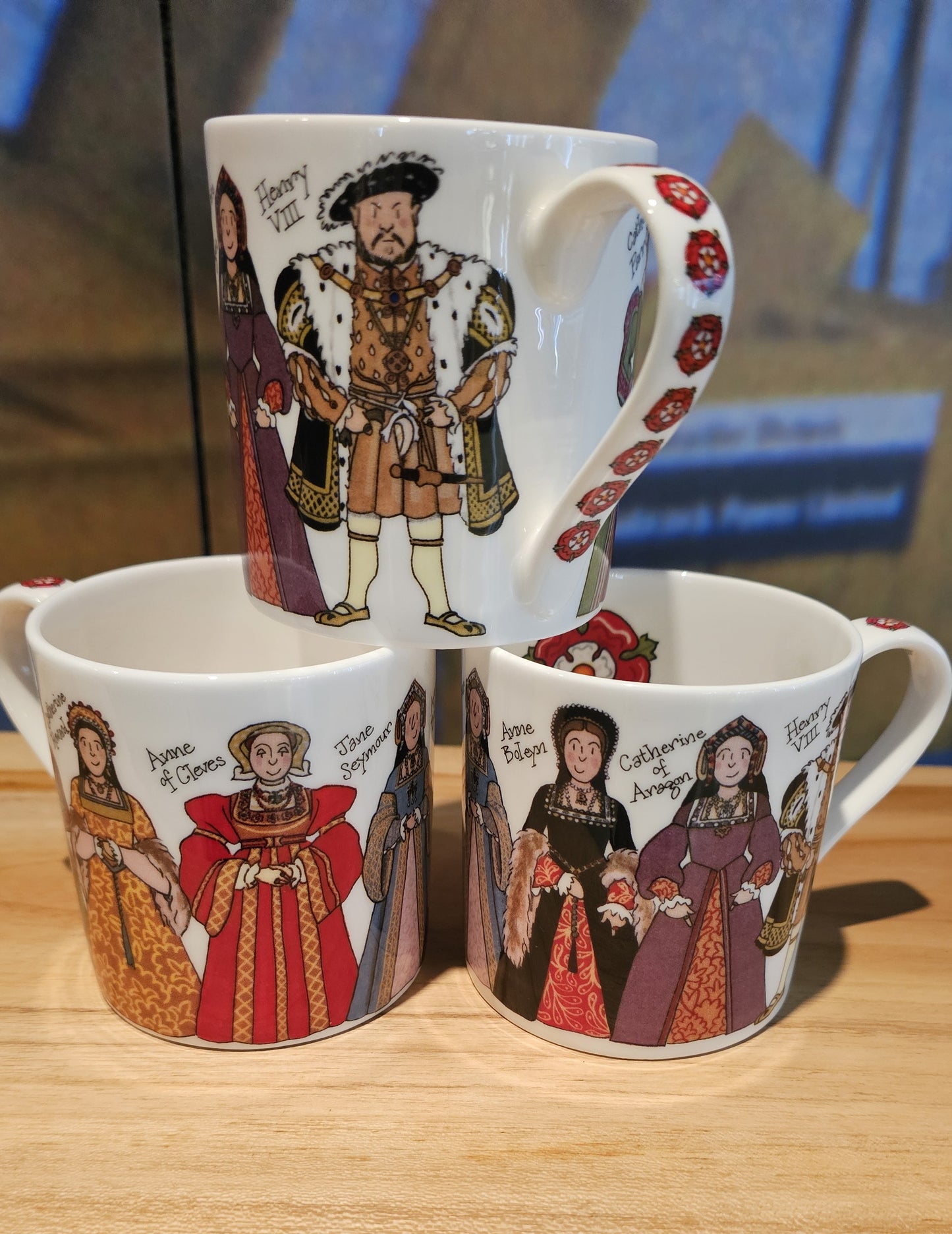 Fine Bone China Henry VIII and Wives Mug- Alison Gardiner Artwork