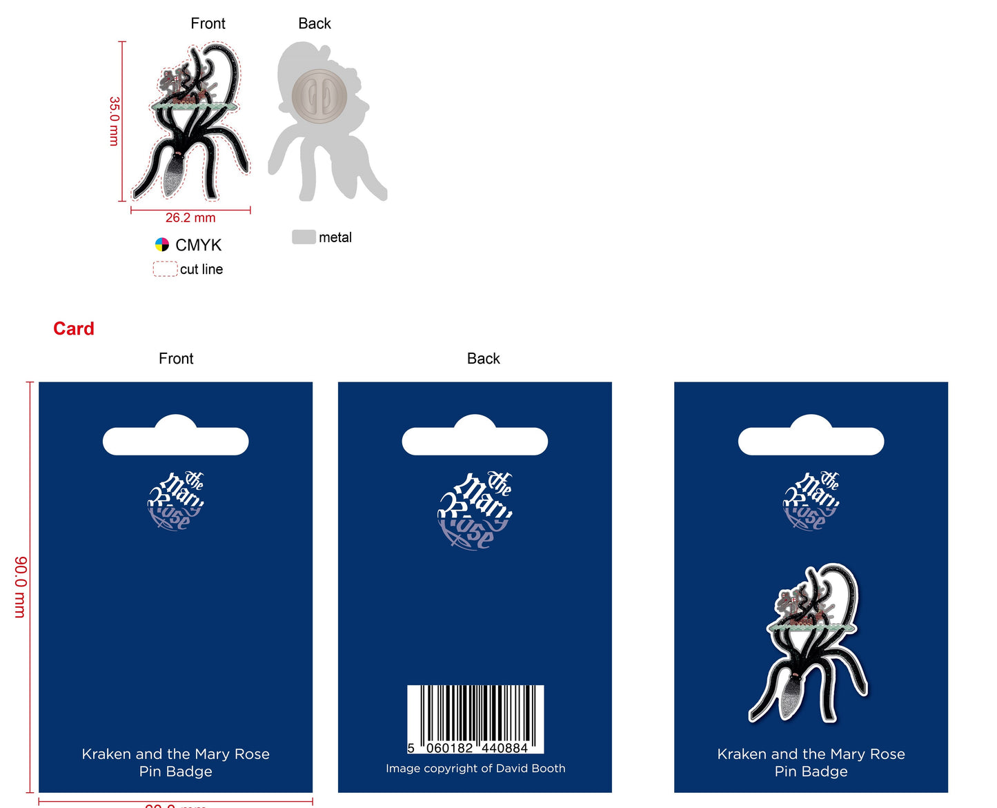 Kraken and the Mary Rose - A Rational Explanation - Metal Pin Badge