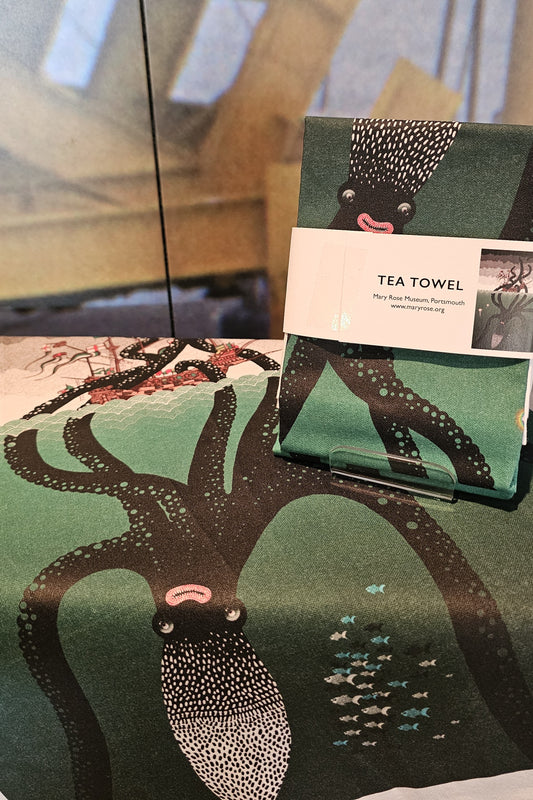 Tea Towel - Kraken and the Mary Rose - A Rational Explanation