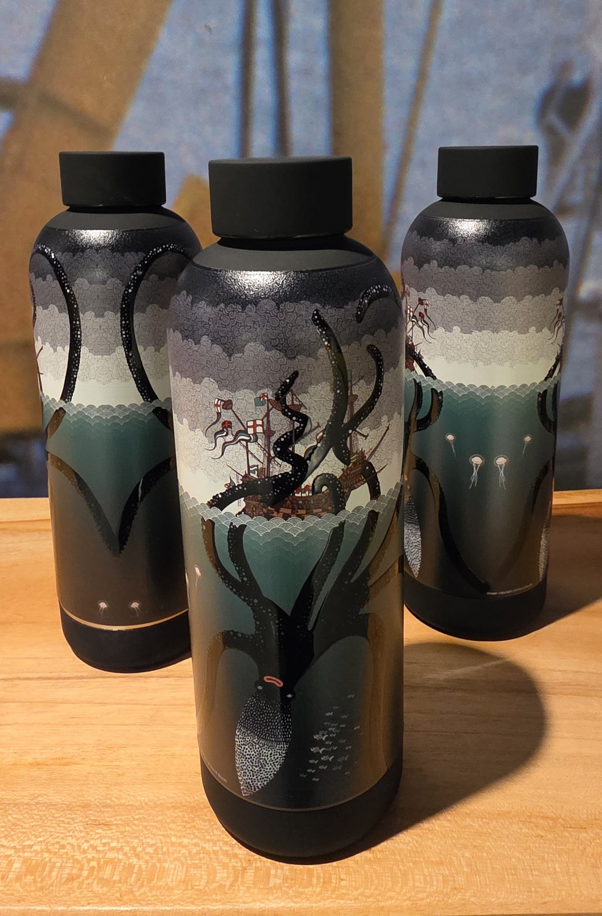 Water Bottle - Full Colour Kraken and the Mary Rose Design