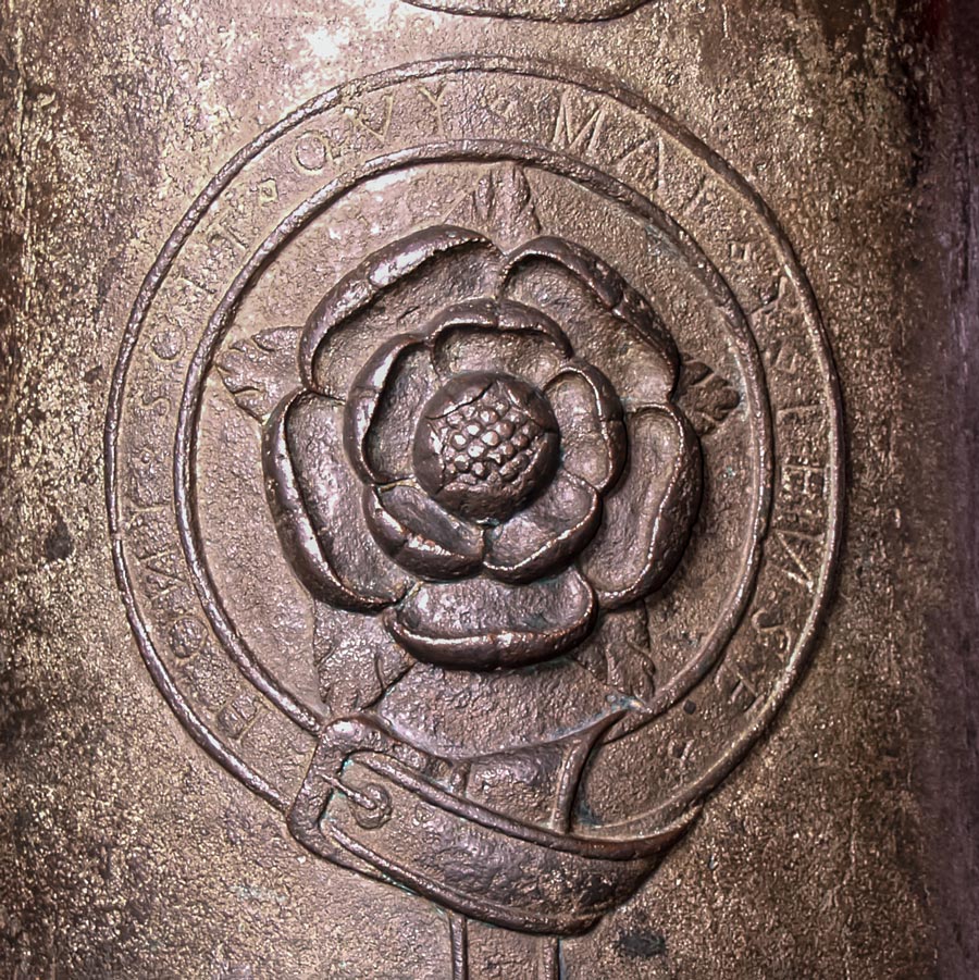 A Tudor Rose, cast onto a bronze gun recovered from the Mary Rose